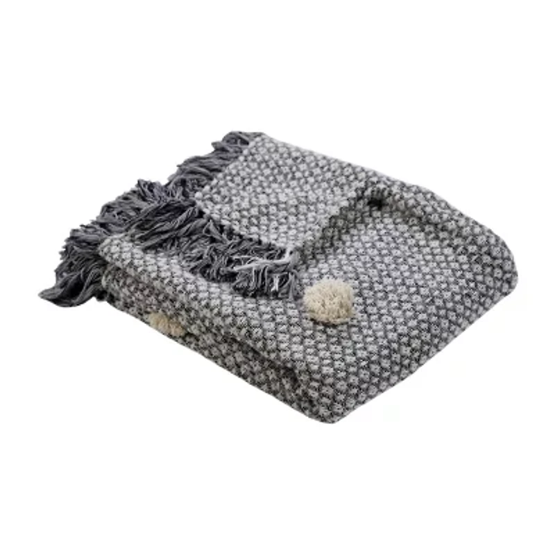 LR Home Danny Diamond Washable Reversible Throw