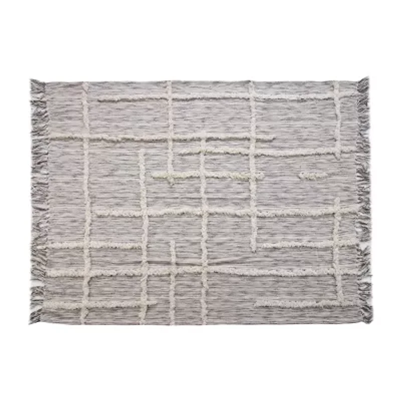 LR Home Ezra Stripe Washable Throw