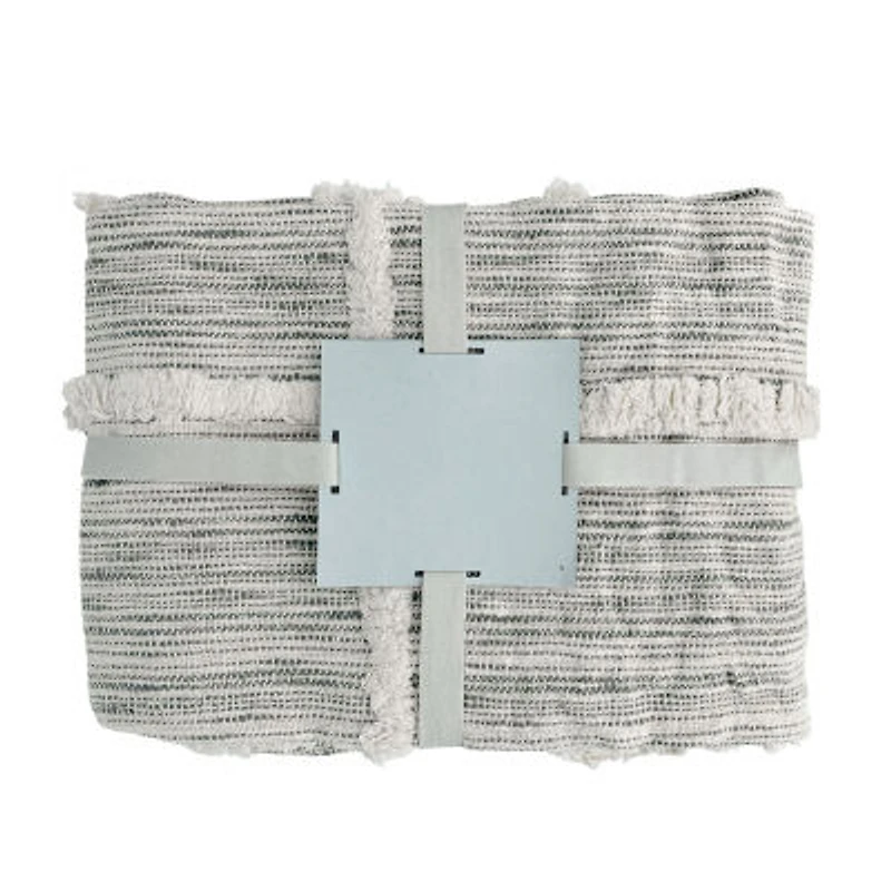 LR Home Ezra Stripe Washable Throw