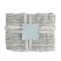 LR Home Ezra Stripe Washable Throw