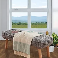 LR Home Hudson Diamond Washable Throw