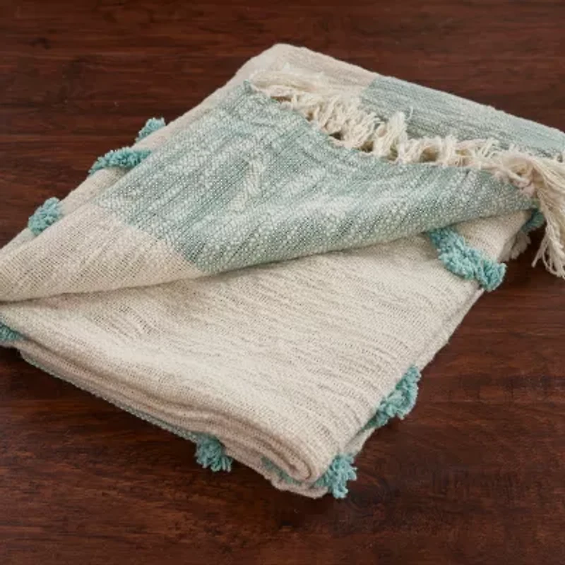 LR Home Hudson Diamond Washable Throw