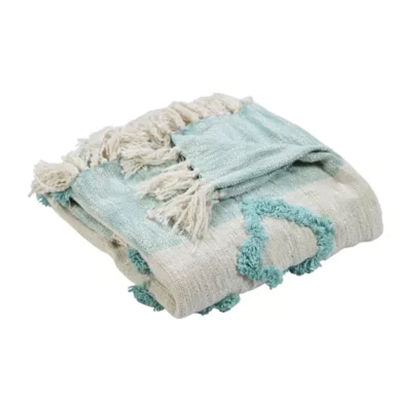 LR Home Hudson Diamond Washable Throw