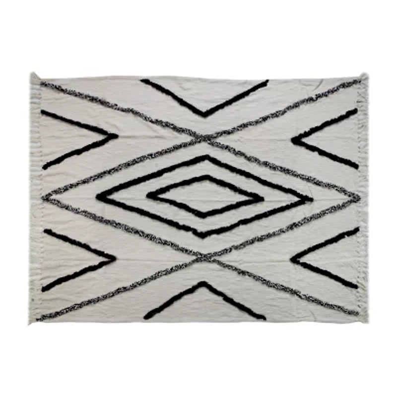 LR Home Logan Diamond Washable Throw