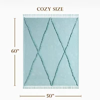 LR Home Iris Diamond Washable Throw