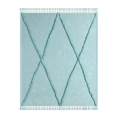 LR Home Iris Diamond Washable Throw