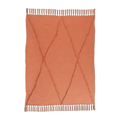 LR Home Iris Diamond Washable Throw