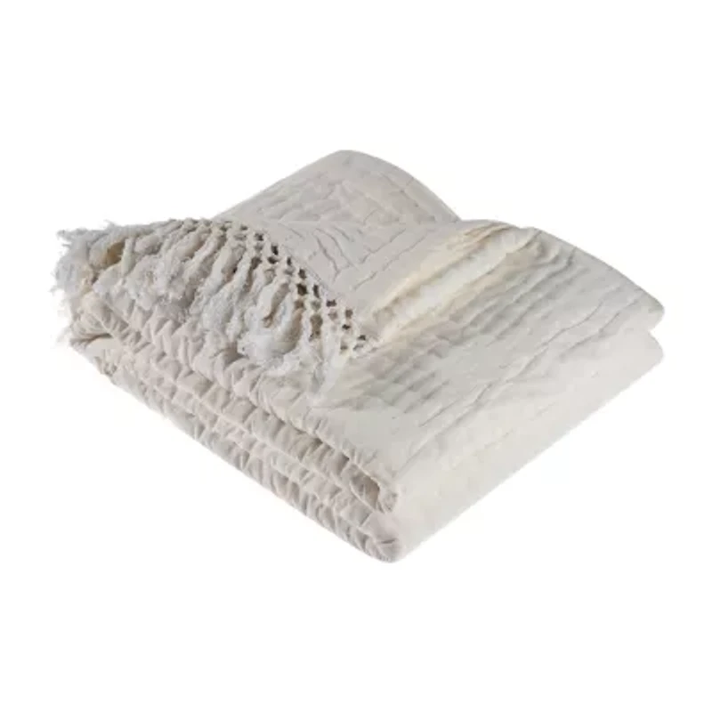 LR Home Lucy Solid Reversible Throw
