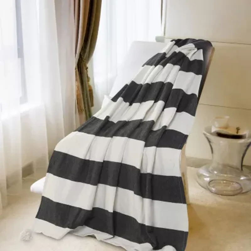 LR Home Monica Stripe Reversible Throw