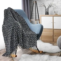 LR Home Rony Geometric Washable Throw