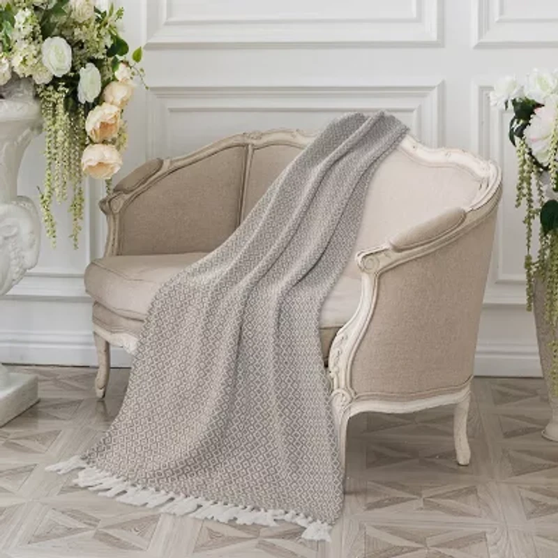 LR Home Ravy Diamond Washable Reversible Throw