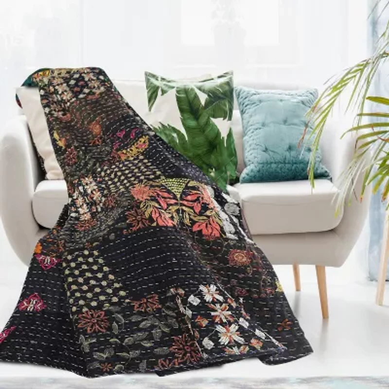 LR Home Kher Patchwork Midweight Throw