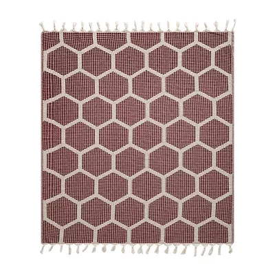 LR Home Ashe Geometric Washable Throw