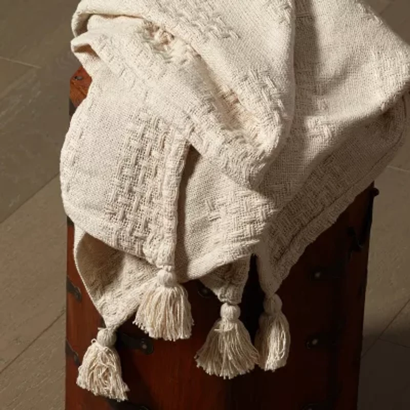 LR Home Brewis Solid Washable Reversible Throw