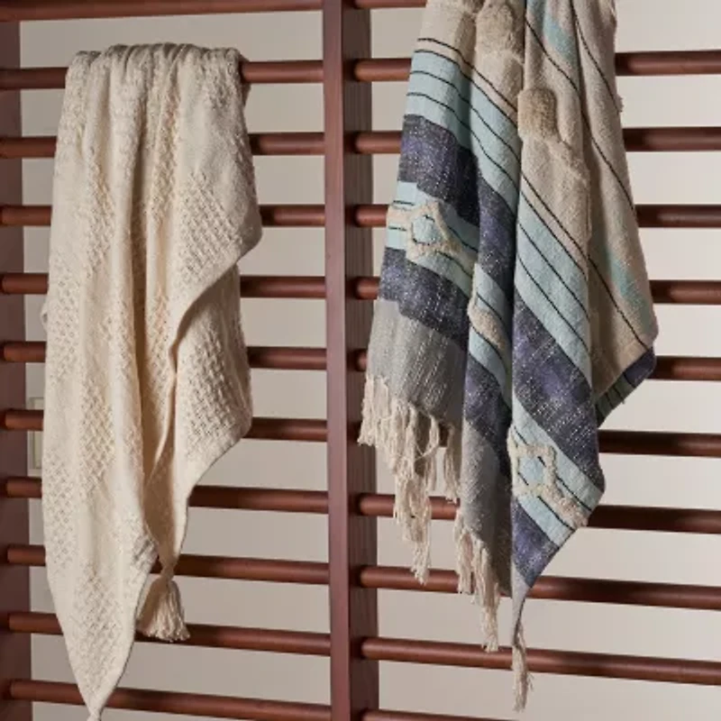 LR Home Brewis Solid Washable Reversible Throw