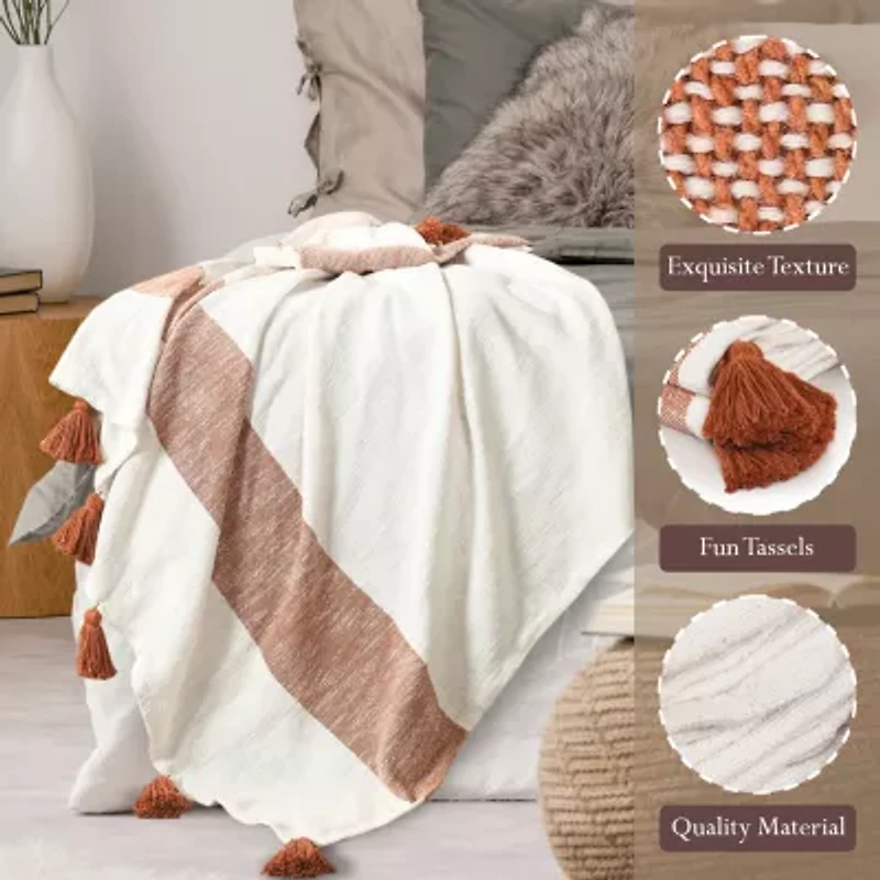 LR Home Bolly Stripe Washable Throw