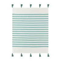 LR Home Hanny Striped Washable Reversible Throw