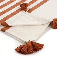 LR Home Hanny Striped Washable Reversible Throw