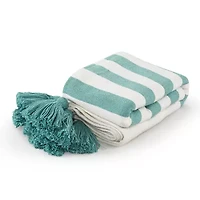 LR Home Hanny Striped Washable Reversible Throw