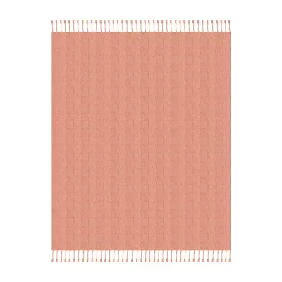 LR Home Grayson Solid Reversible Throw