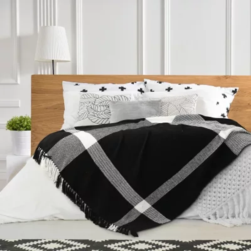 LR Home Dylan Checked Reversible Throw