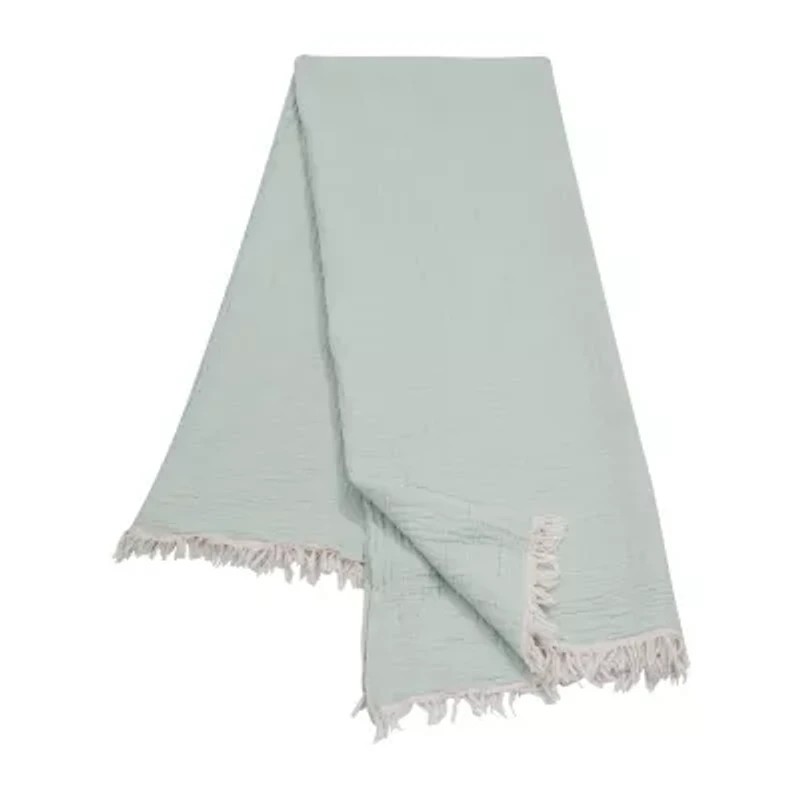 LR Home Sunty Solid Washable Throw
