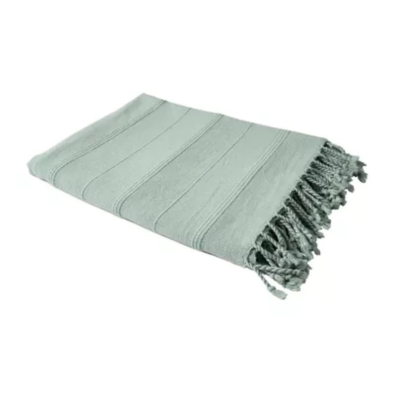 LR Home Silvia Stripe Washable Reversible Throw