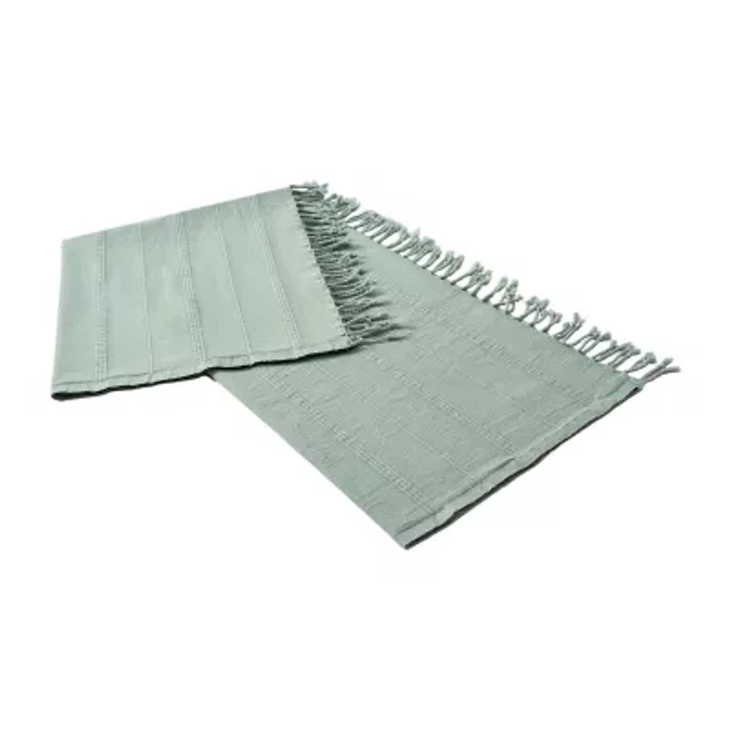 LR Home Silvia Stripe Washable Reversible Throw