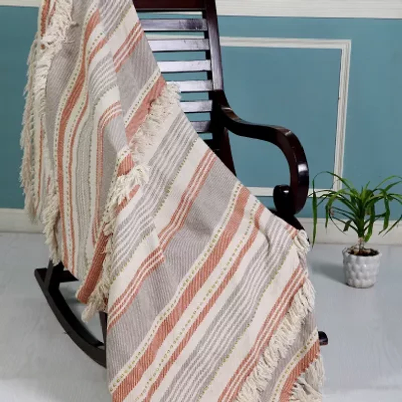 LR Home Sarra Stripe Washable Throw