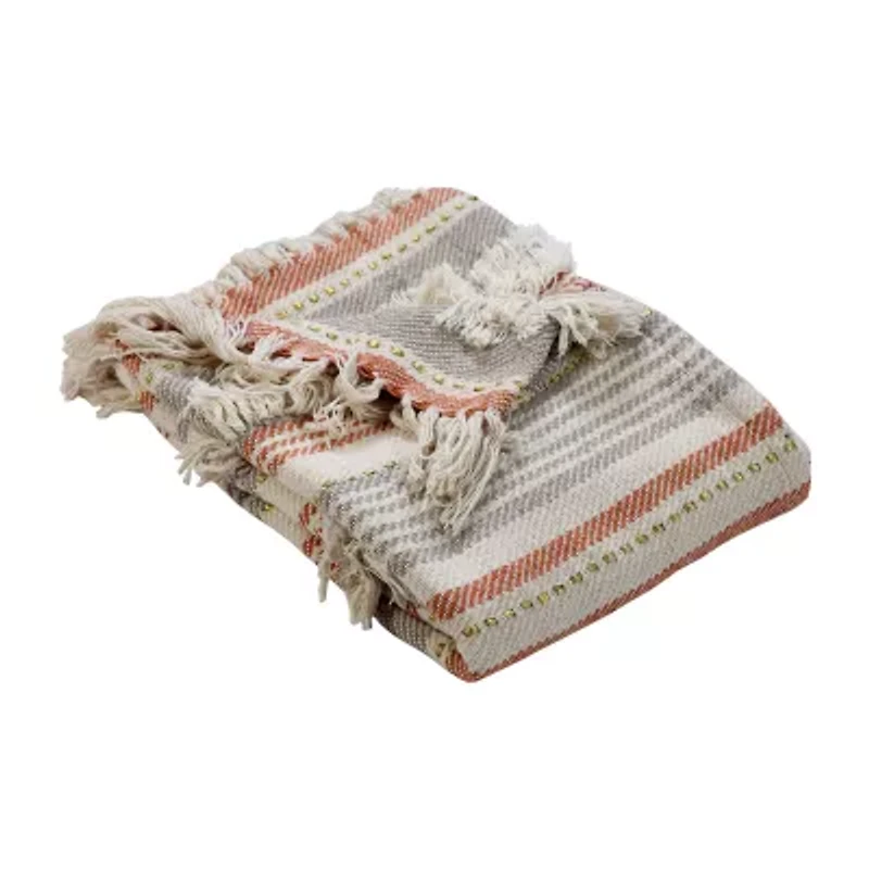 LR Home Sarra Stripe Washable Throw