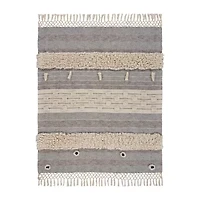 LR Home Miles Stripe Washable Throw