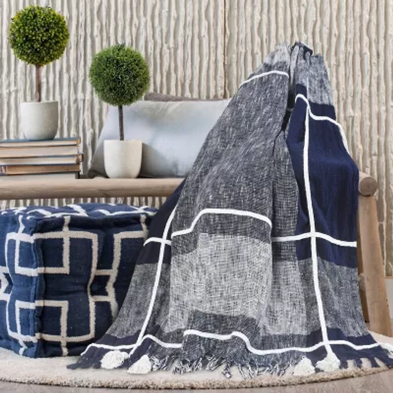 LR Home Nathan Checked Washable Throw