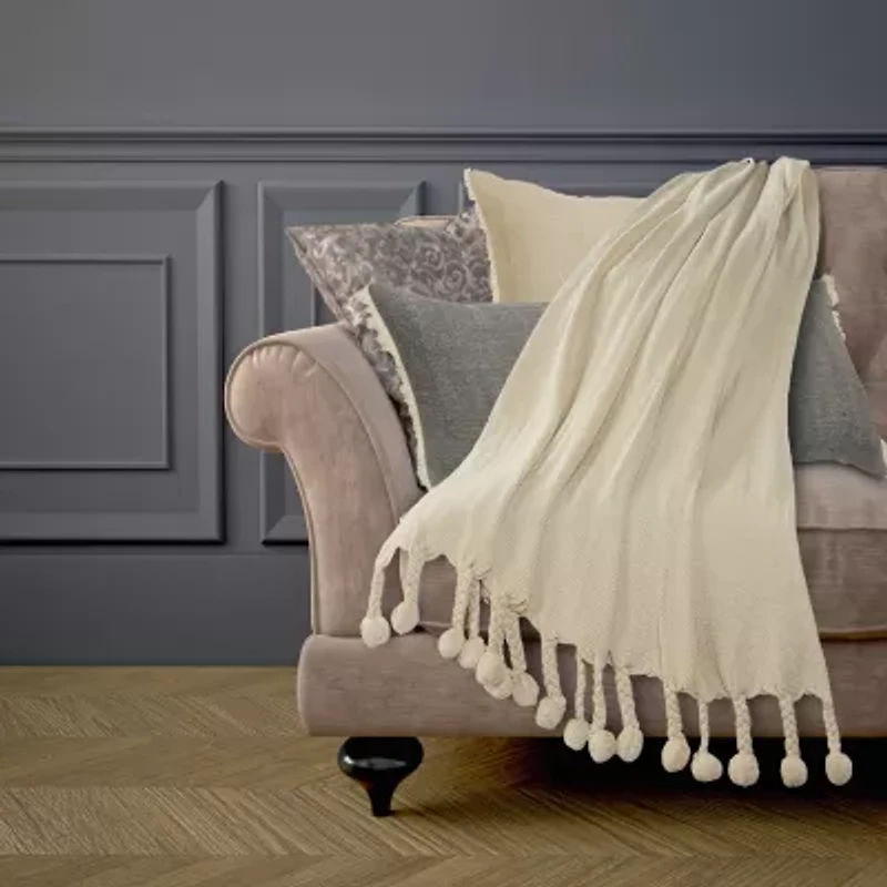 LR Home Andrew Chevron Washable Reversible Throw