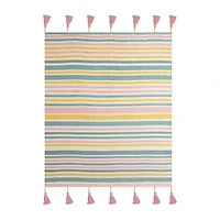 LR Home Angel Stripe Washable Reversible Throw