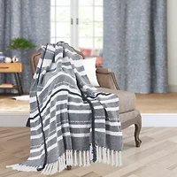 LR Home Adrian Stripe Washable Throw