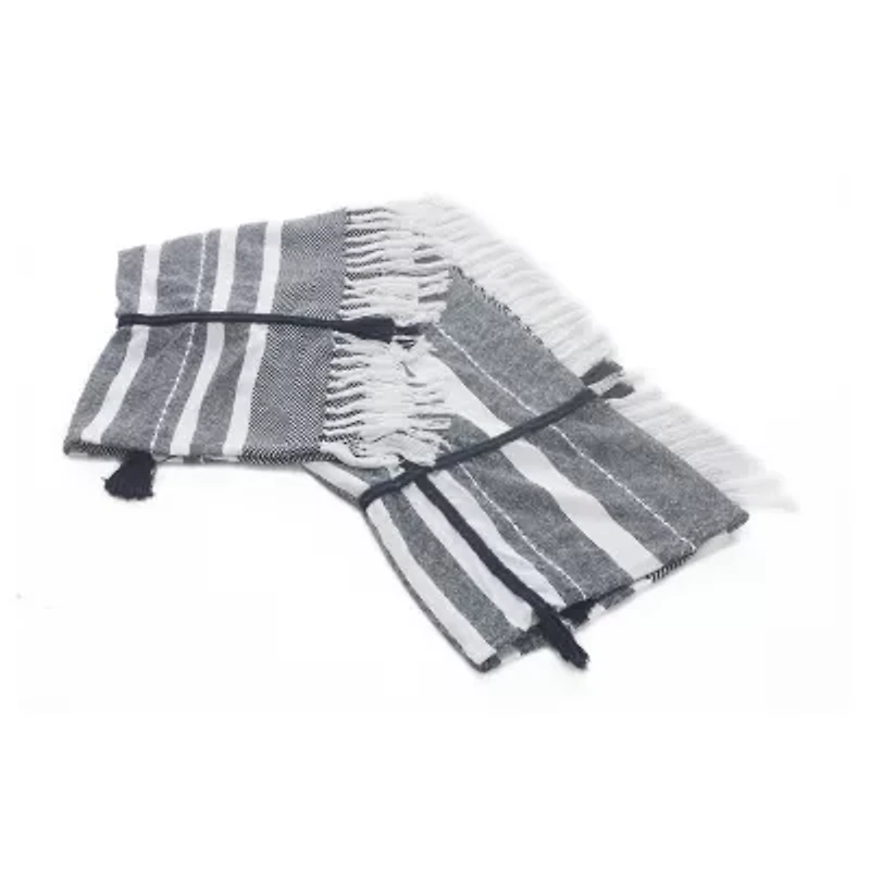 LR Home Adrian Stripe Washable Throw