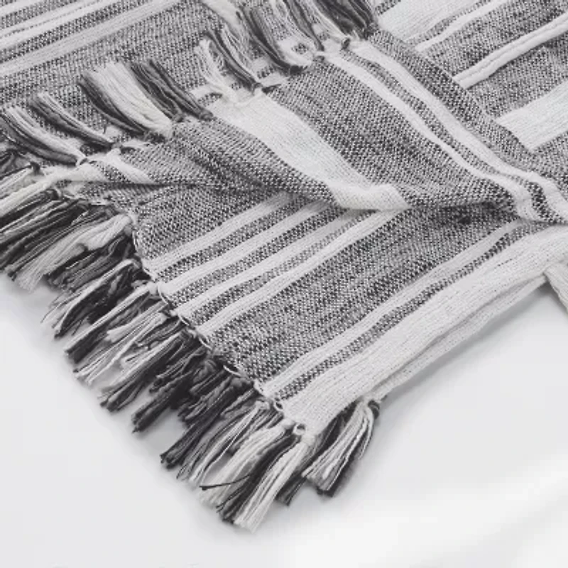 LR Home Cameron Stripe Washable Throw