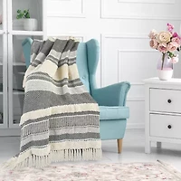 LR Home Eli Farmhouse Washable Throw