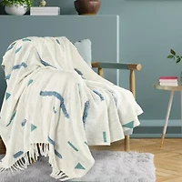 LR Home Ian Geometric Washable Throw
