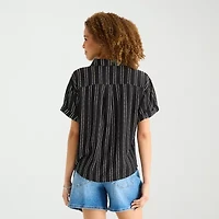 a.n.a Womens Plus Short Sleeve Blouse