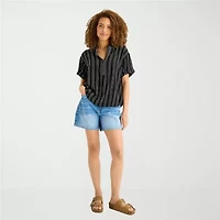 a.n.a Womens Plus Short Sleeve Blouse