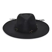 White Mountain Gold Stud Trim Womens Panama Hat