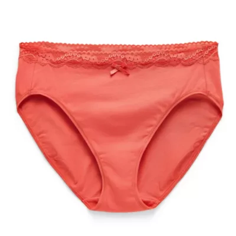 Ambrielle Cotton High Cut Panty
