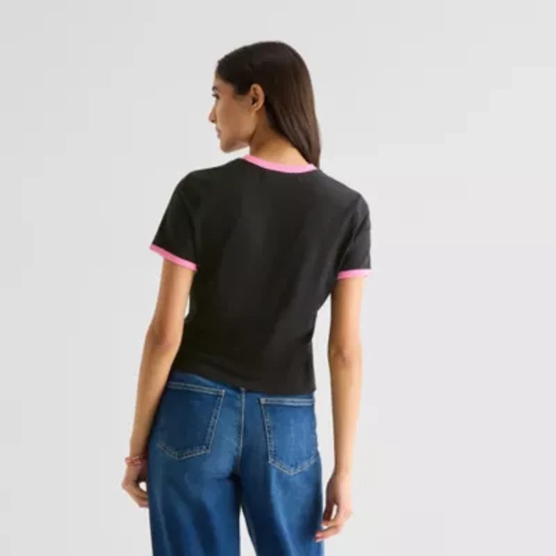 Formula 1 Baby Tee Womens Juniors Crew Neck Short Sleeve Graphic T-Shirt