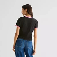 Formula 1 Baby Tee Womens Juniors Crew Neck Short Sleeve Graphic T-Shirt