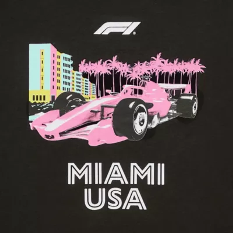 Formula 1 Baby Tee Womens Juniors Crew Neck Short Sleeve Graphic T-Shirt