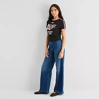 Formula 1 Baby Tee Womens Juniors Crew Neck Short Sleeve Graphic T-Shirt