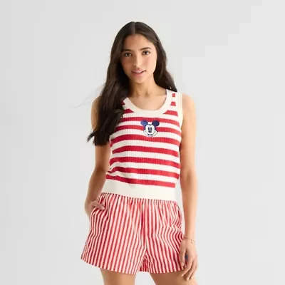 Grayson Threads, The Label Womens Juniors Sleeveless Mickey Mouse Tank Top