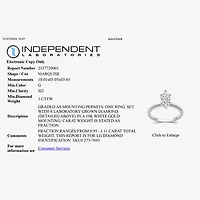1 CT. Lab-Grown (G / SI1-SI2) Diamond Marquise-cut Solitaire Engagement Ring 10K or 14K Gold