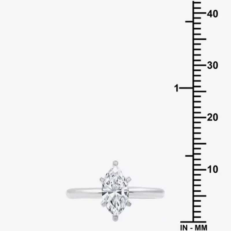 1 CT. Lab-Grown (G / SI1-SI2) Diamond Marquise-cut Solitaire Engagement Ring 10K or 14K Gold